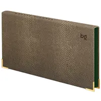 Diary undated, 64 pages, hardcover, leather cover, "Python.Dark khaki", colored border, bronze