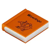 Eraser  28 x 25 x 7 mm, book, assorted colors