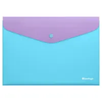 Button-type file, A4, transparent, 200 microns, purple/blue