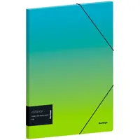 Zip folder, A4, 200 micron thickness, blue/green
