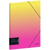 Zip folder, A4, 200 micron thickness, yellow/pink