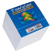 Memo cube with gum, 90mm x 90mm, 870 separate pages, 80 gr., white.