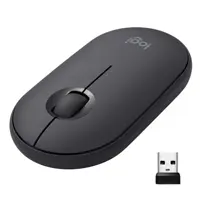 Մկնիկ անլար, Logitech Mouse M350 Slim WL Pebble, միացումը USB, գրաֆիտային գույնի (Graphite) (L910-005576)