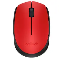 Logitech Mouse M170, wireless, connection USB,, Red (L910-004648)