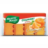 Սպունգ խոհանոցի, մանդարինի հոտով, 4 հատ