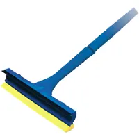 Window wiper with sponge, double-sided head 25 cm, handle of 85 cm.