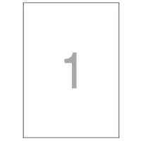 Paper A4 self-adhesive, mat white, for office machines, devided into, 1 piece - 210 х 297mm