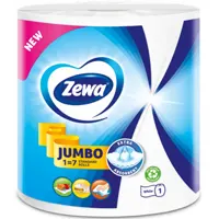 Кухонное полотенце Zewa Jumbo, 2 слоя, рулон равен 7 обычным рулонам полотенец, 325 листов, размер одного листа 22․5*23․6 см