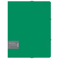Action case with elastic bands, A4 format, with "soft touch", green