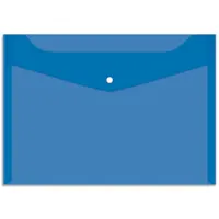 Թղթապանակ կոճակով, A4 ֆորմատի, թափանցիկ, կապույտ