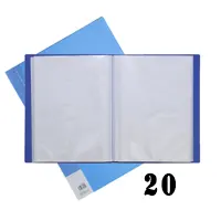 Display book with 20 transparent pocket-files, A4 format