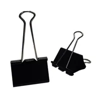 Binder clip, 25 mm, efficiently binds from 60 to 90 pages, 12 pieces in a pack.