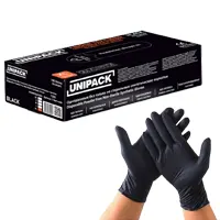 Gloves disposable, 50 pair, black, M - size.