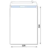 Envelope for A4 papers, peal & seal (230 x  325 mm), white.