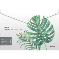 Թղթապանակ կոճակով, A4 ֆորմատի, անթափանց "տերևներով դիզայն"