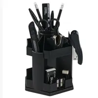 Սեղանի կոմպլեկտ, 14 առարկաներ, պտտվող, սև, Maxidesk.