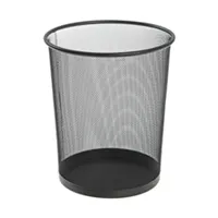 Աղբաման 8 լ, մետաղական վանդակով,  (↑24 սմ→23 սմ), սև գույն