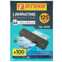 Թափանցիկ թաղանթ լամինացիայի համար, А4 ֆորմատի, հաստությունը 125 միկրոն, տուփի մեջ 100 թերթ