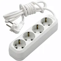 4 outlets indoor extension cord, 3 m durable cable,  16 A, 250 V.