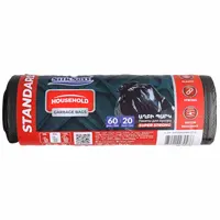 Աղբի տոպրակներ  60 լ տարողությամբ, փաթեթում 20 հատ