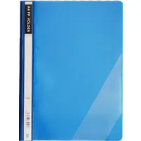 Flat file with pocket A4 size, plastic, blue.