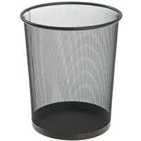 Waste bin with metalic, checked, 12 l, (↑33 cm→29 cm), with round shpae bottom.