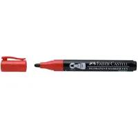 Permanent marker, bullet tip, red,