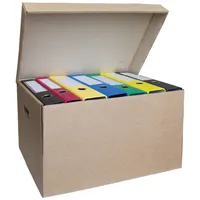 Long term storage box for 7 box files. Material - Densed carboard. Size 480*325*295 mm., Grey