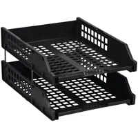 Թղթադարան, 2 բաժանմունք, պլաստիկ, սև