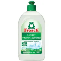 Dish washing liquid, 500 ml, for sensitive skin.