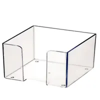 Tray for paper notes, transparent plastic, 9 * 9 * 5 cm.