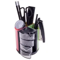 Desk Organizer "Витраж S 158" 11-Piece, Rotatable, Black/Color.