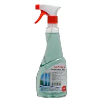 Cleaning liquid for glass surfaces, contains alcohol, with pulverizer, 500 ml.