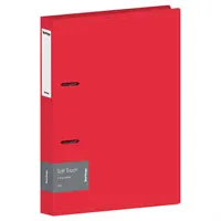 2 "O" type plastic ring binder, A4, "Soft Touch", 4cm, red