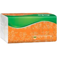 Անձեռոցիկ  երկշերտ, պոլիԷթիլենային փաթեթի մեջ, 220 հատ