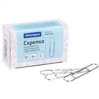 Paper clips, 50 mm (big size), per pack 50 pcs, zinc.