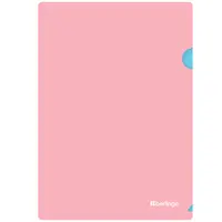 Corner file A4, 200 mkm, bi-colour, "Soft touch", roze / green.